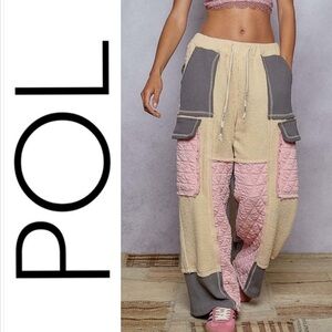 POL Joggers - Matching Patchwork Sweatsuit Size Medium ~ Jacket Sold Separately